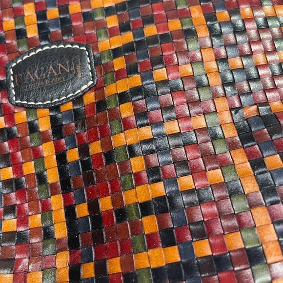 Vera Pelle Purse Made in Italy Crosshatch Leather​​​ - Picture 6 of 12